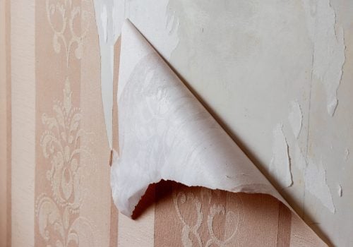 Ragged,Wallpaper,On,The,Wall.,Room,Renovation,,Wallpaper,Dismantling